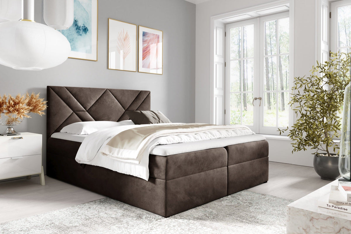 Zendo VI continental bed with a bedding storage compartment – Fresh 4 – front view – image 1