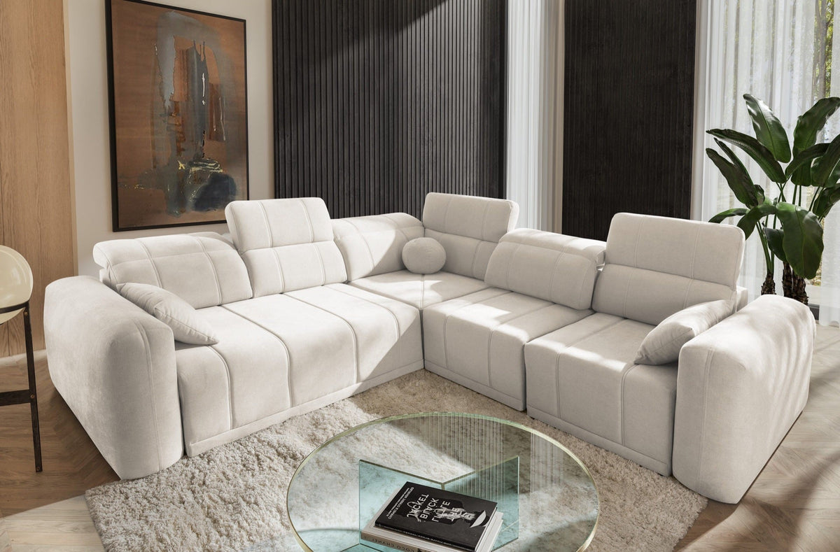 Luxor III corner sofa bed – left-hand