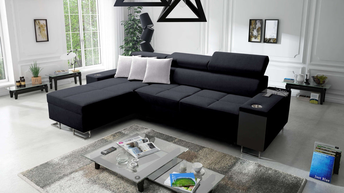 Orbix I Maxi corner sofa bed – left-hand