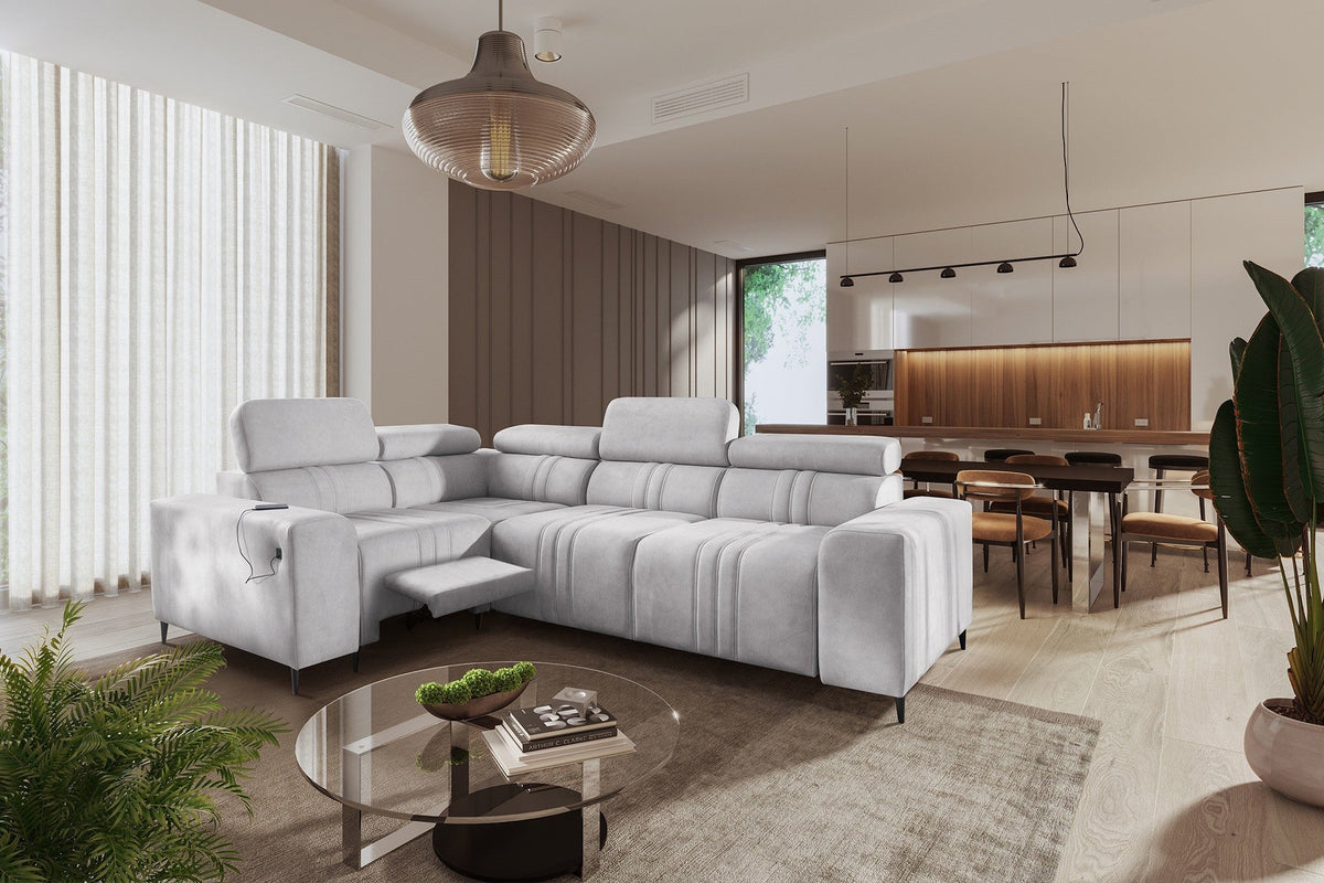 Verona II Mix corner sofa bed and recliner – right-hand