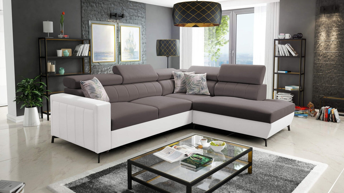 Arco III Maxi Corner sofa bed – eco-leather, right-hand