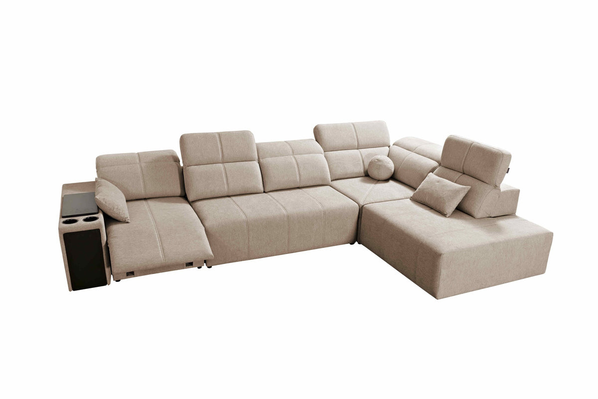 Milano XI Mix corner sofa bed and recliner – left-hand