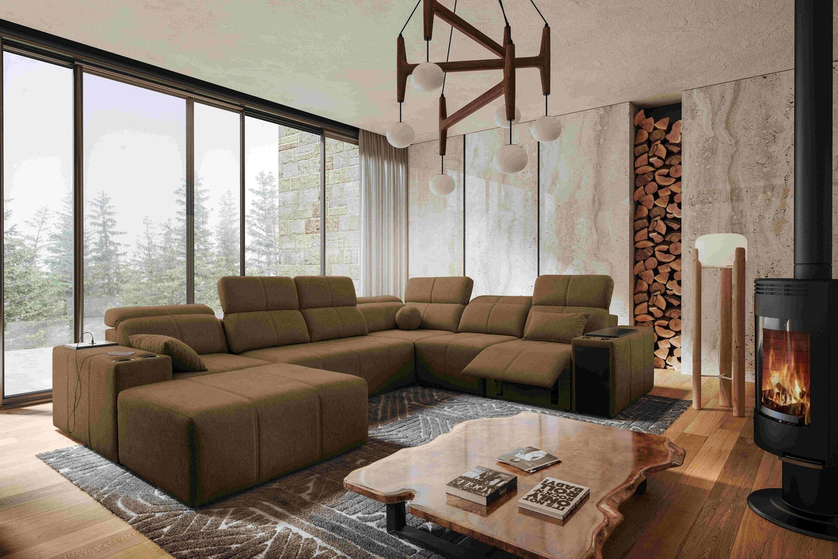 U-shaped Milano VIII mix corner sofa bed – right-hand