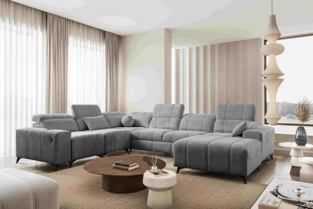 BALLAGIO VIII U-shaped corner sofa bed – left-hand