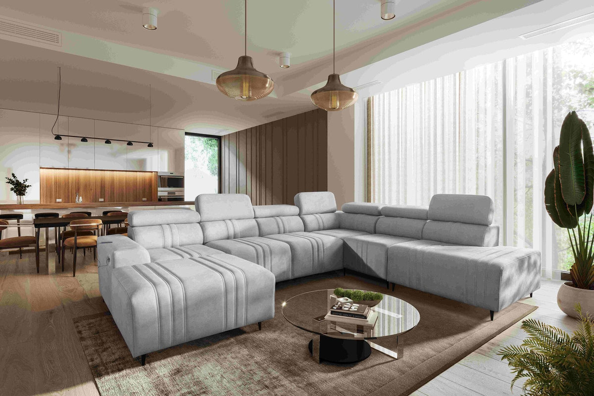 U-shaped Verona X corner sofa bed – right-hand
