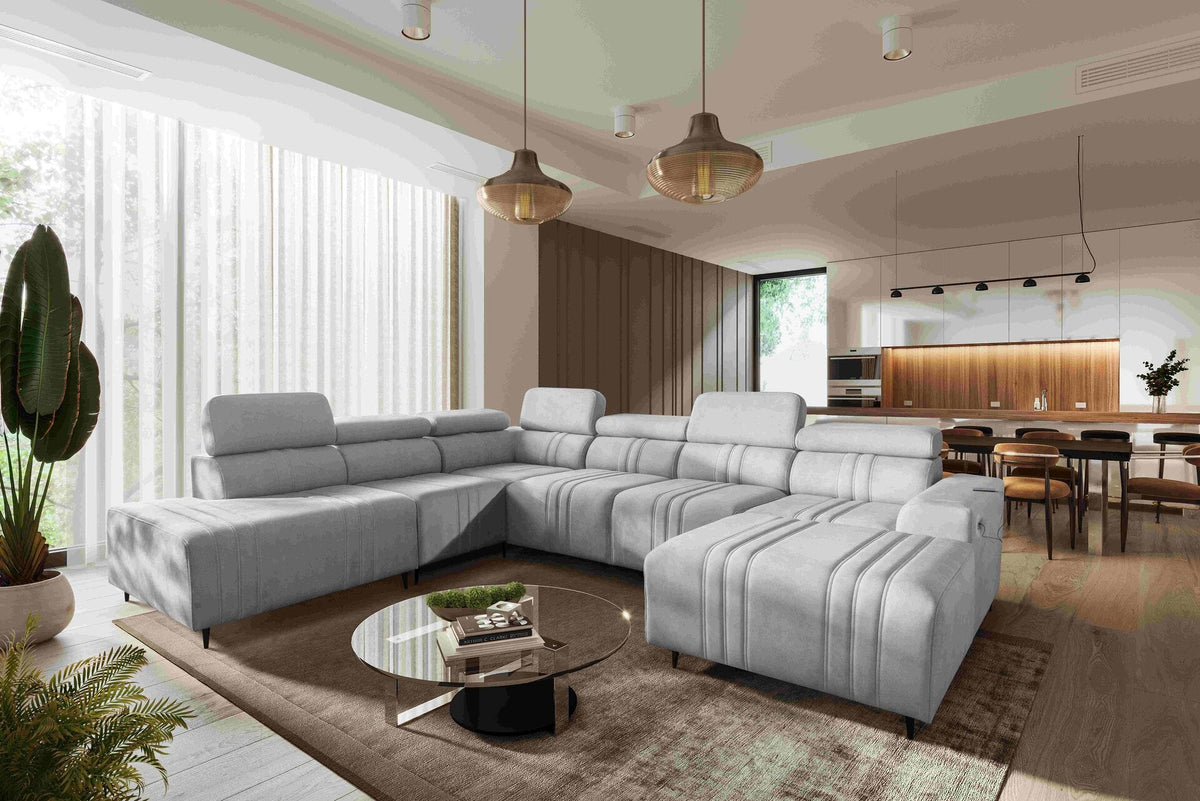 U-shaped Verona X corner sofa bed – left-hand