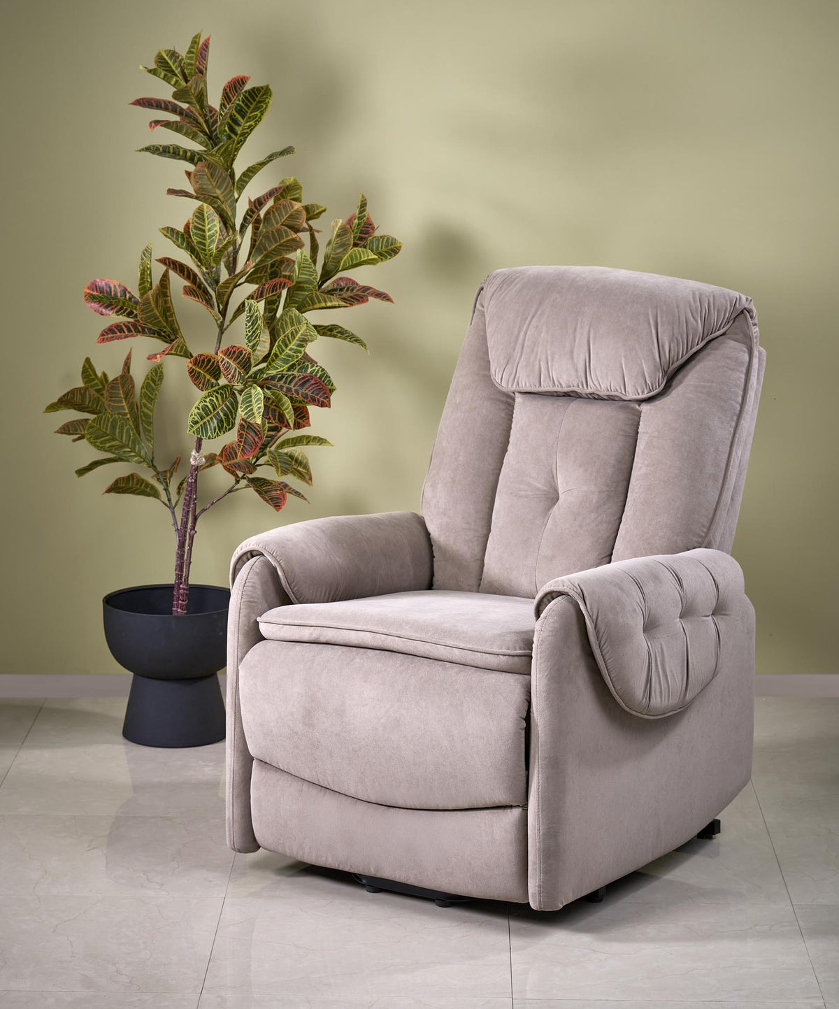 HORTON Electric Riser Recliner Armchair – Beige – Mavel 38 – image 1