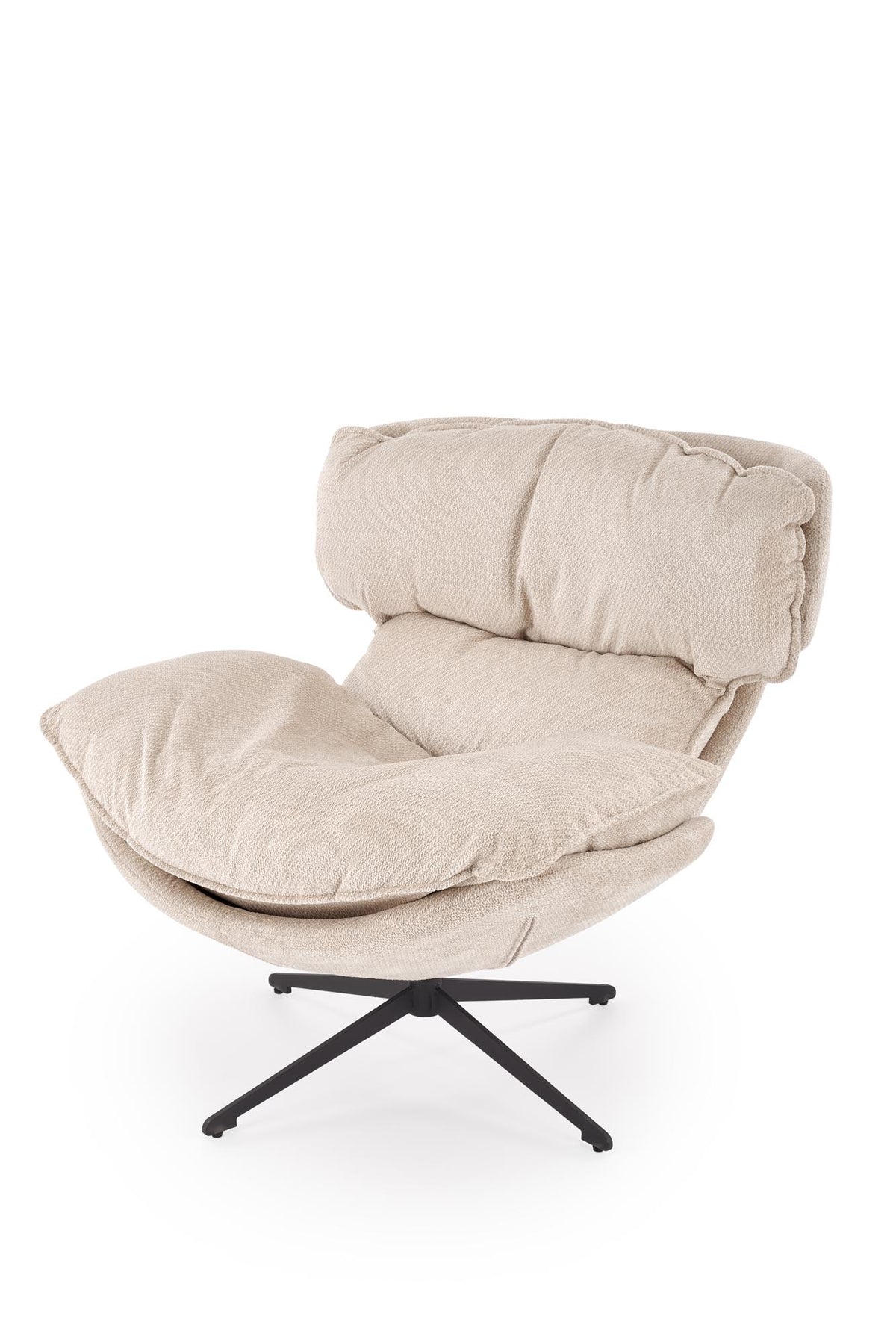 ROGER Swivel Lounge Armchair – Beige – Vinci 26 – image 1