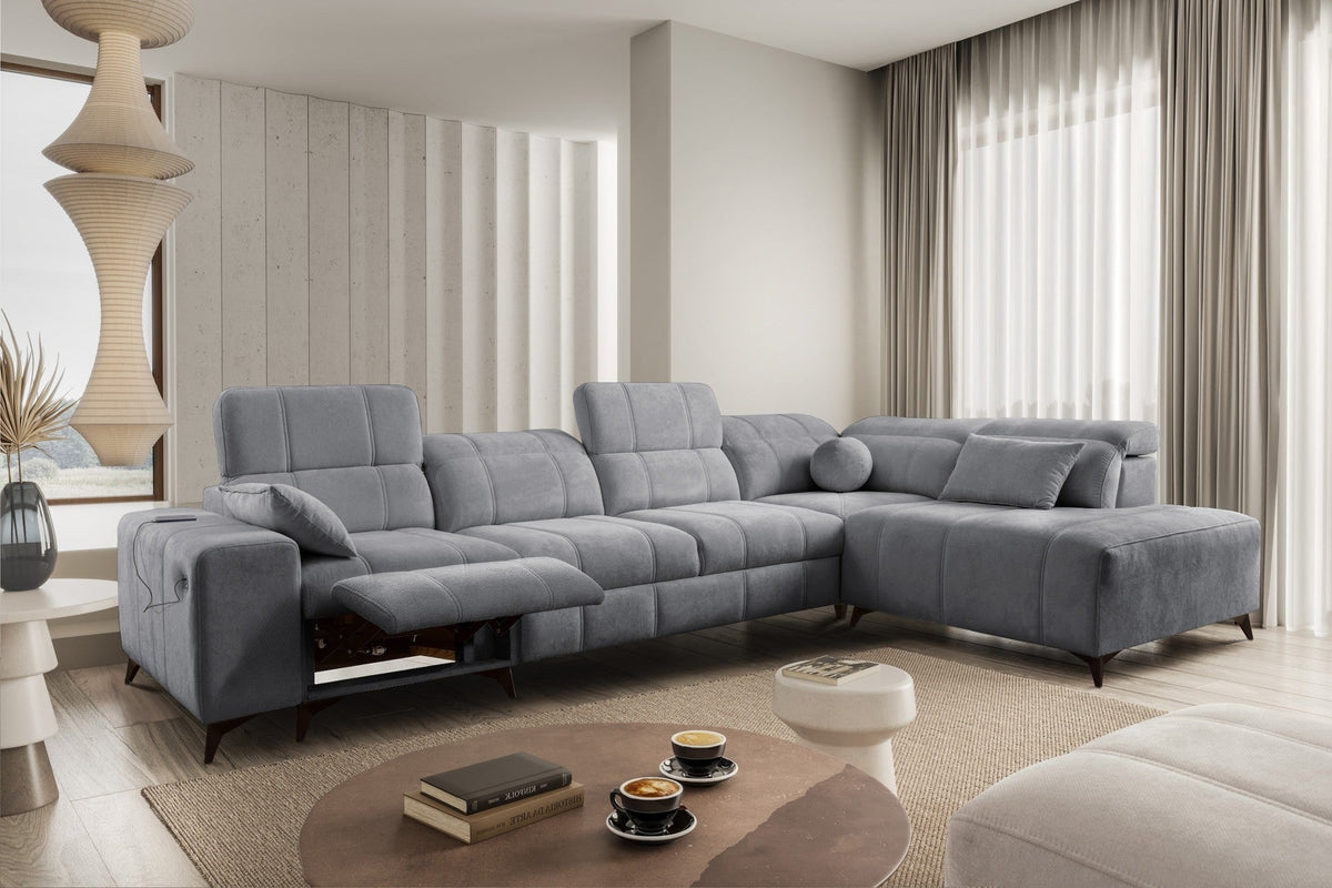 BALLAGIO XI Mix corner sofa bed and recliner – left-hand