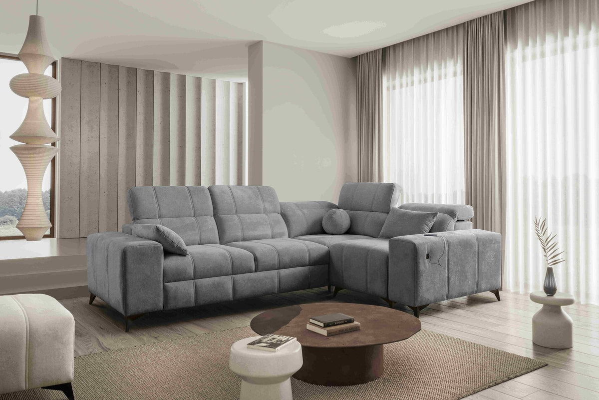 BALLAGIO II corner sofa bed – left-hand