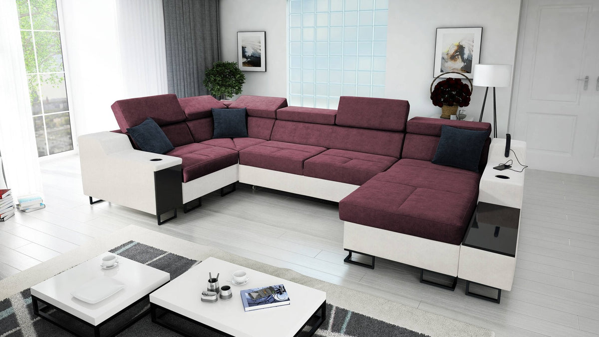 U-shaped Avanti IV Mini corner – eco-leather, right-hand