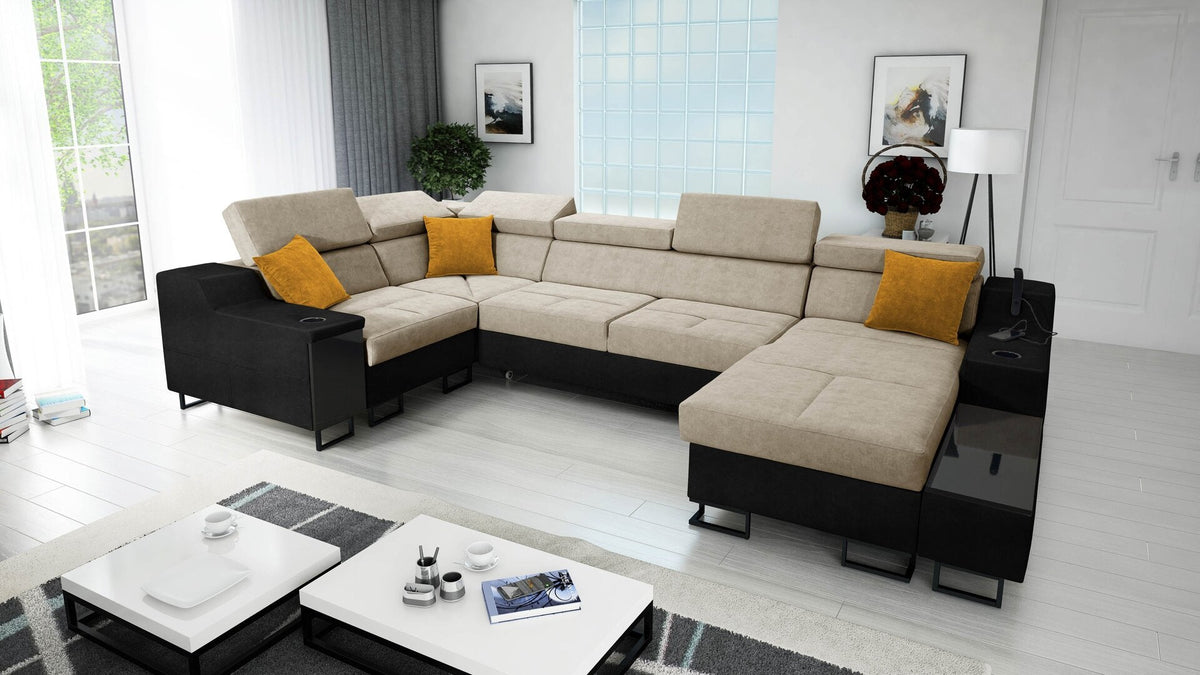 U-shaped Avanti IV Maxi corner – eco-leather, right-hand