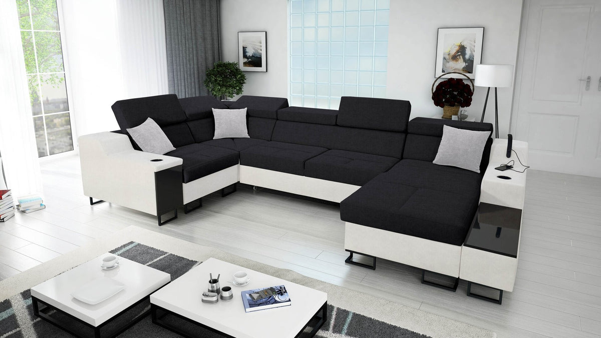 U-shaped Avanti IV Maxi corner – eco-leather, right-hand