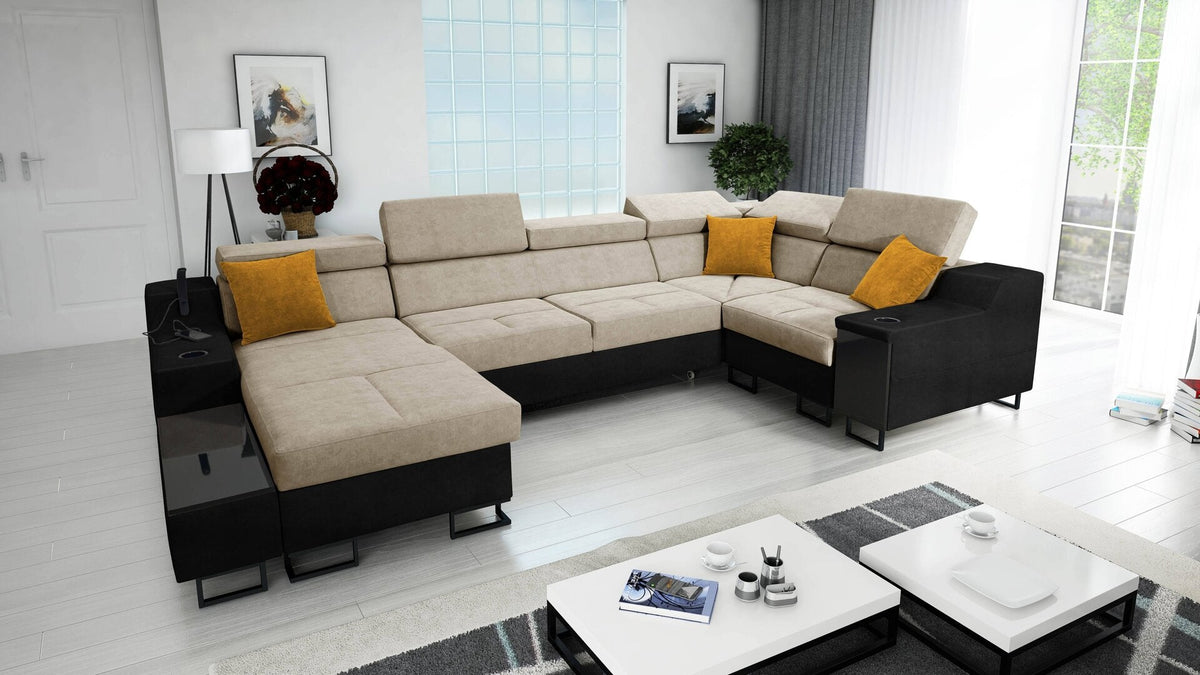 U-shaped Avanti IV Maxi corner sofa – eco-leather, left-hand