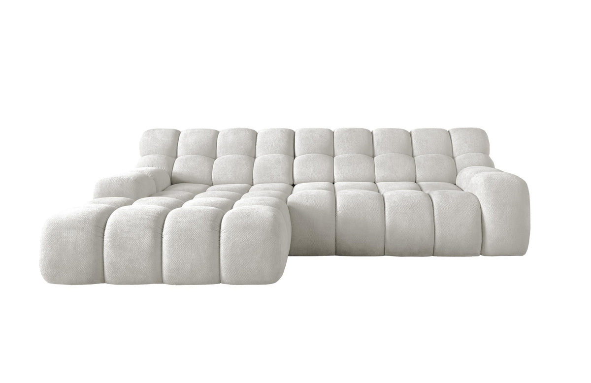 CAMPILE L freestanding left-hand corner sofa with electric adjustment – Eden 01 – front view – image 1