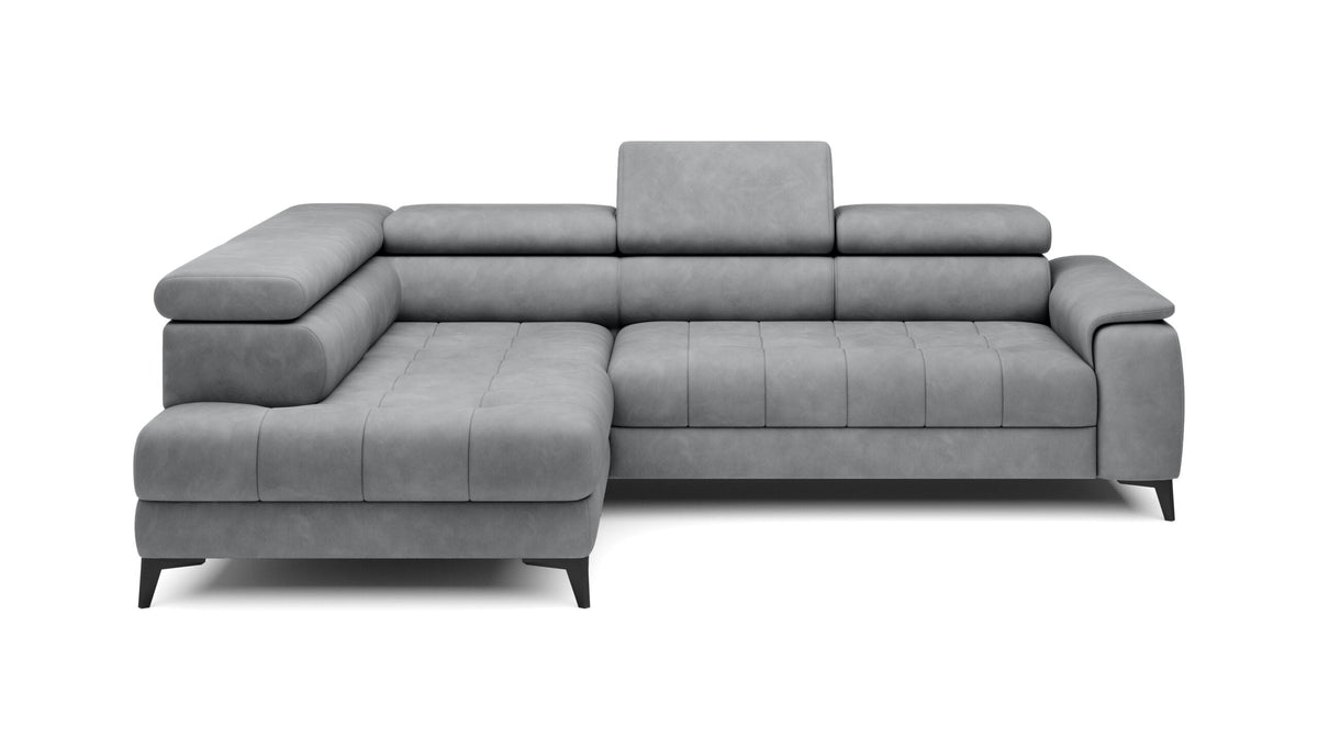 CHIVAS L left-hand corner sofa with electric seat adjustment, freestanding – Element 04 – front view – image 1