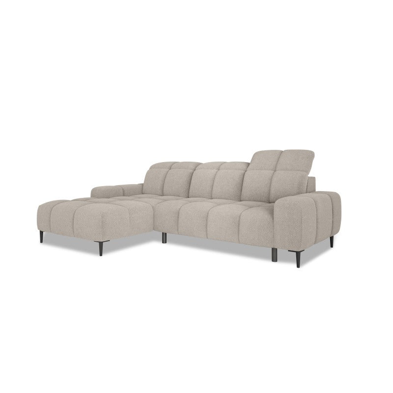 GIOVANNI S left-hand corner sofa with electrically extendable seat – Austiin 02 – front view – image 1