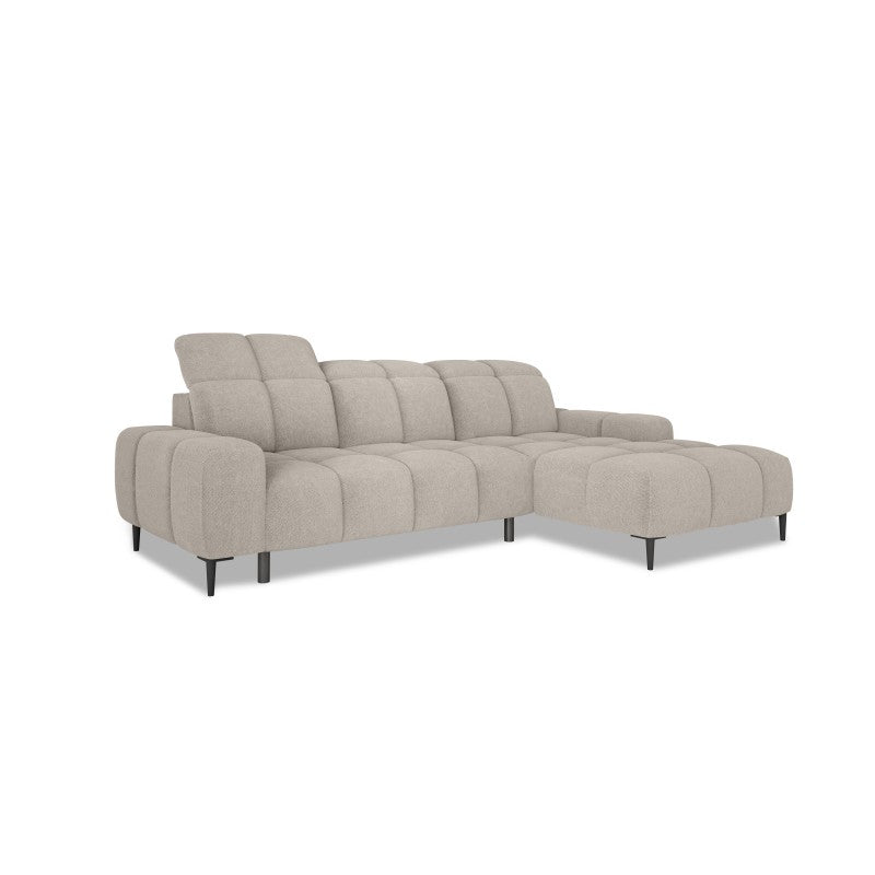 GIOVANNI S right-hand corner sofa with electrically extendable seat – Austiin 02 – front view – image 1