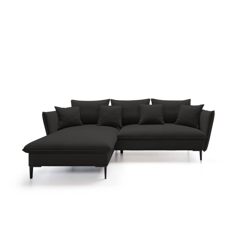 GLOSS Left-hand corner sofa bed – set with pillows