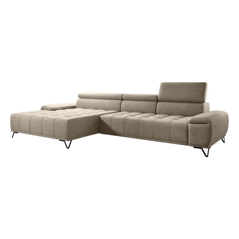 PALLADIO MINI left-hand corner sofa with electric seat adjustment – Riviera 16 – front view – image 1
