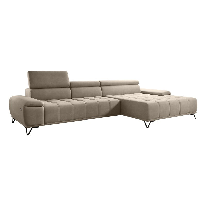 PALLADIO MINI Right-hand corner sofa with electric seat adjustment – Riviera 16 – front view – image 1
