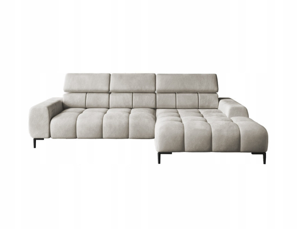 PLAZA Mini freestanding right-hand corner sofa – Monolith 02 – front view