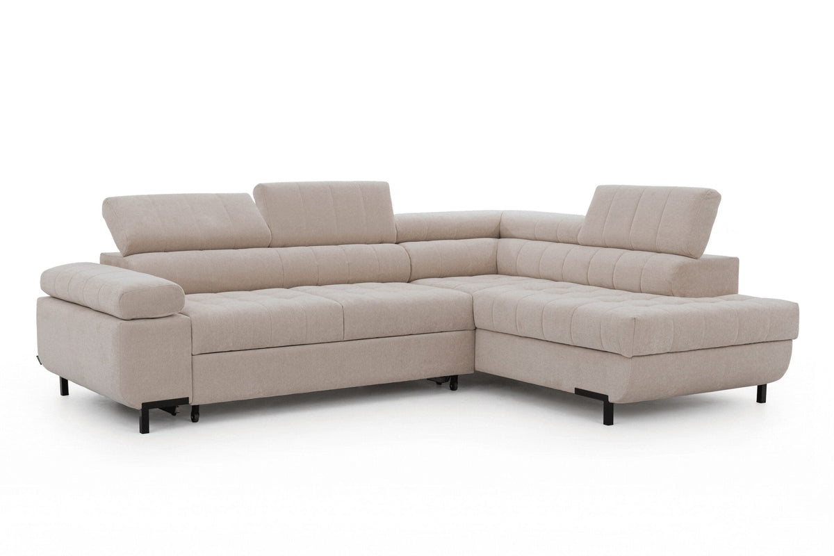 Tyrion L corner sofa bed